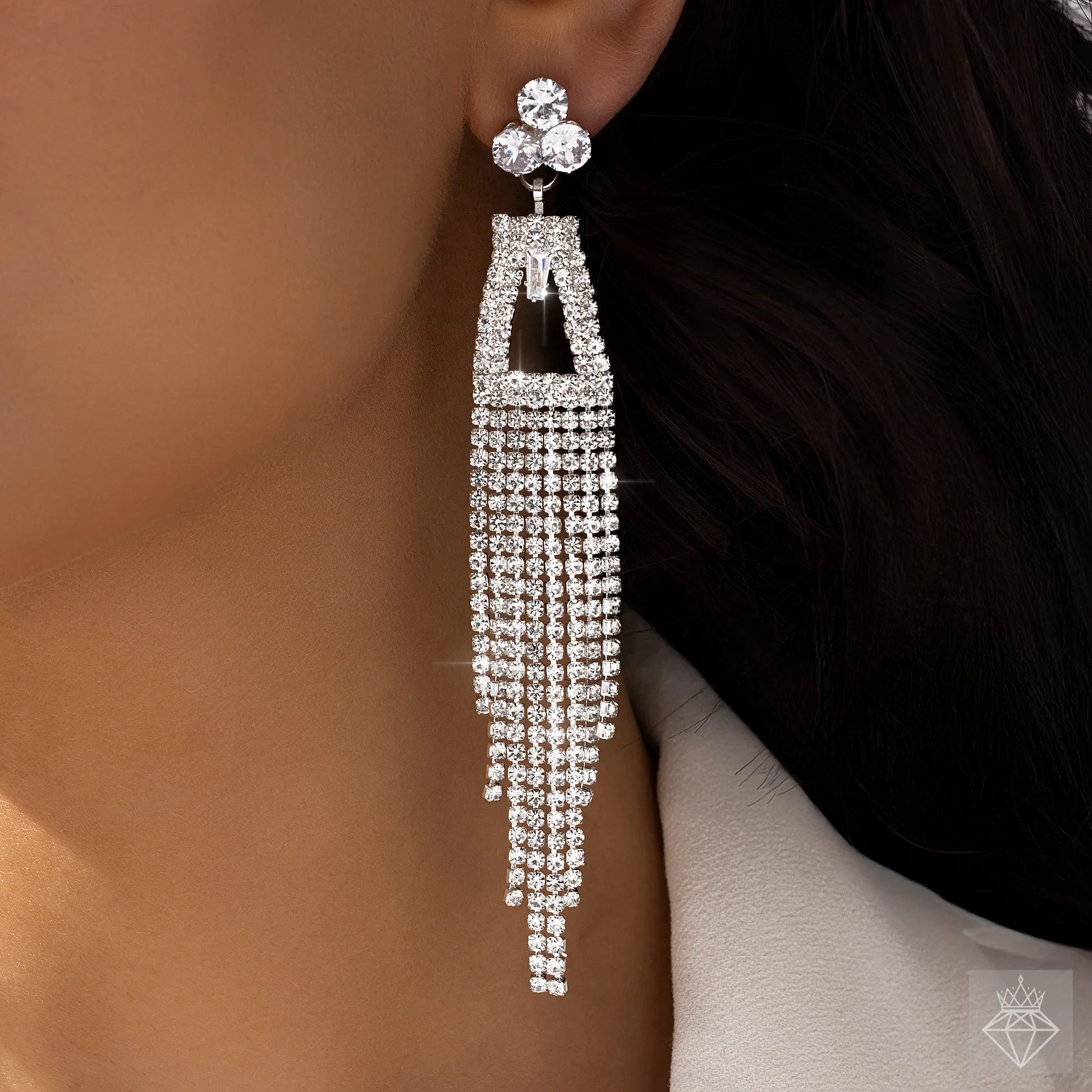 AUROZI Anti-Tarnish Crystal Danglers