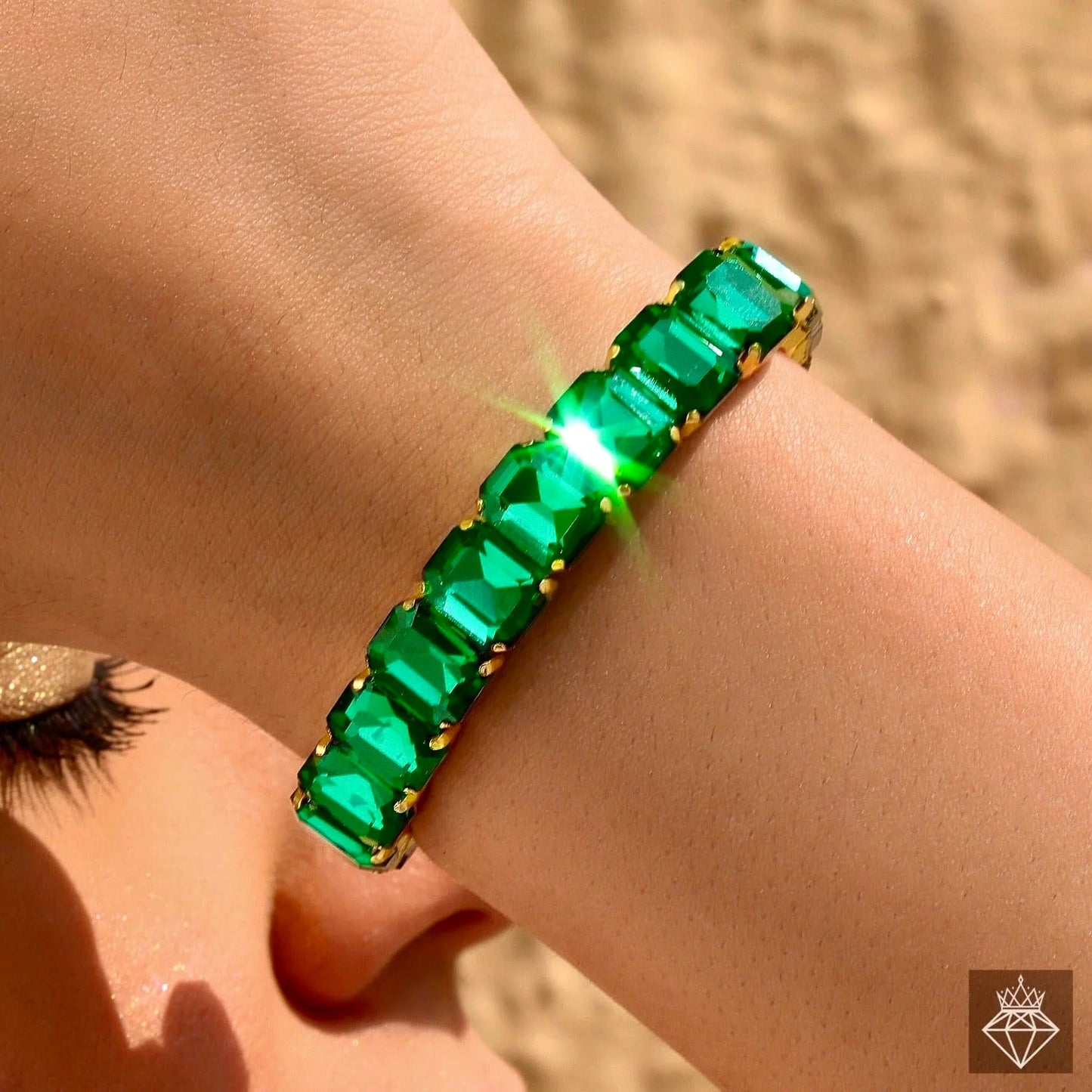 AUROZI Anti-Tarnish Crystals Bracelet (Adjustable Size)