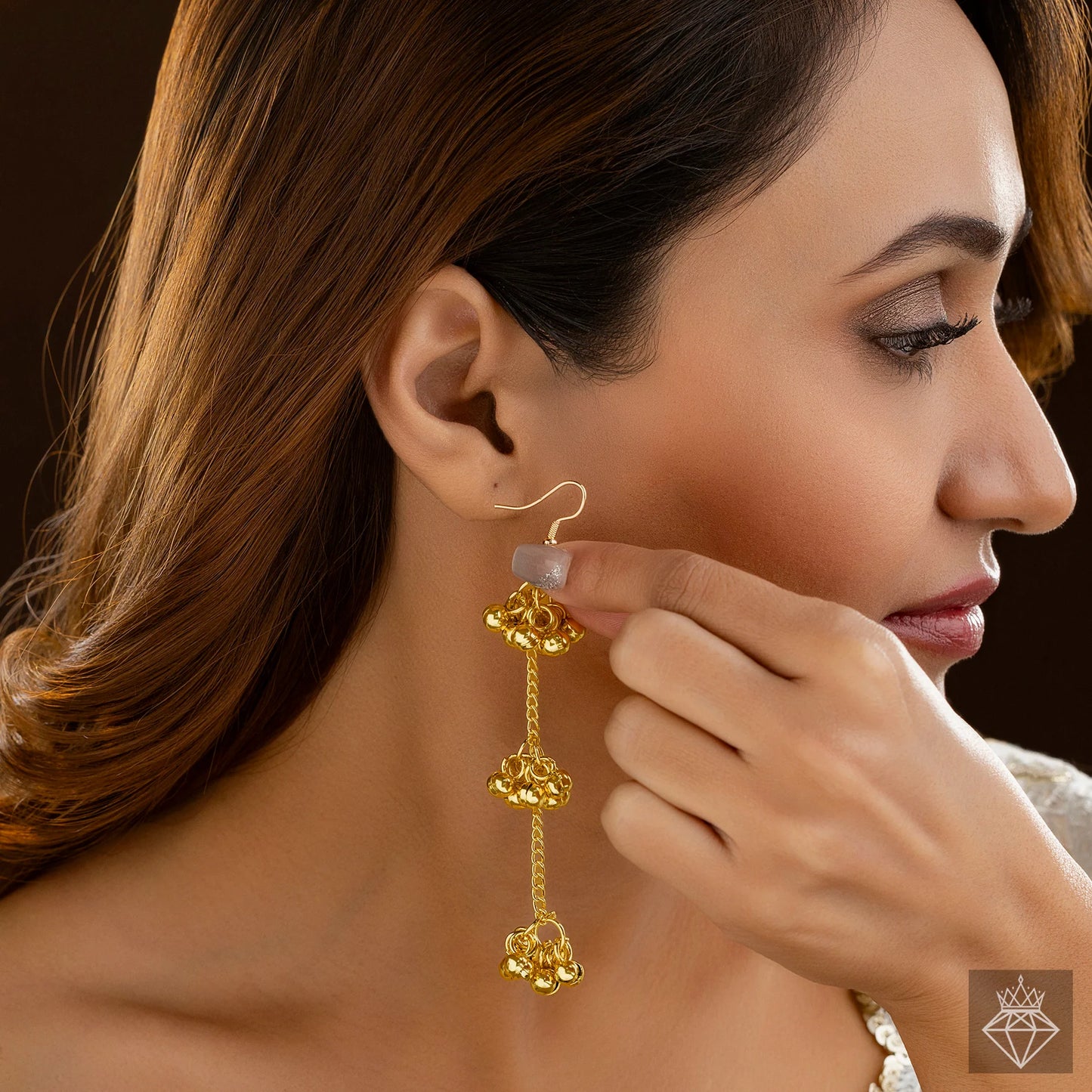 AUROZI Anti-Tarnish Golden Danglers