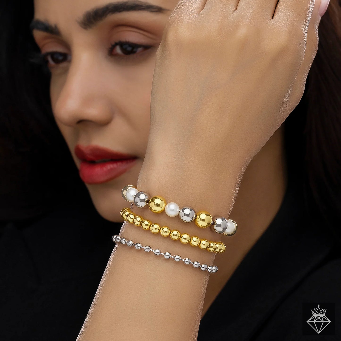 AUROZI Anti-Tarnish Collection Of 3 Bracelets