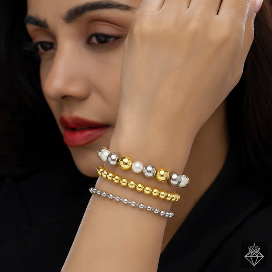 AUROZI Anti-Tarnish Collection Of 3 Bracelets