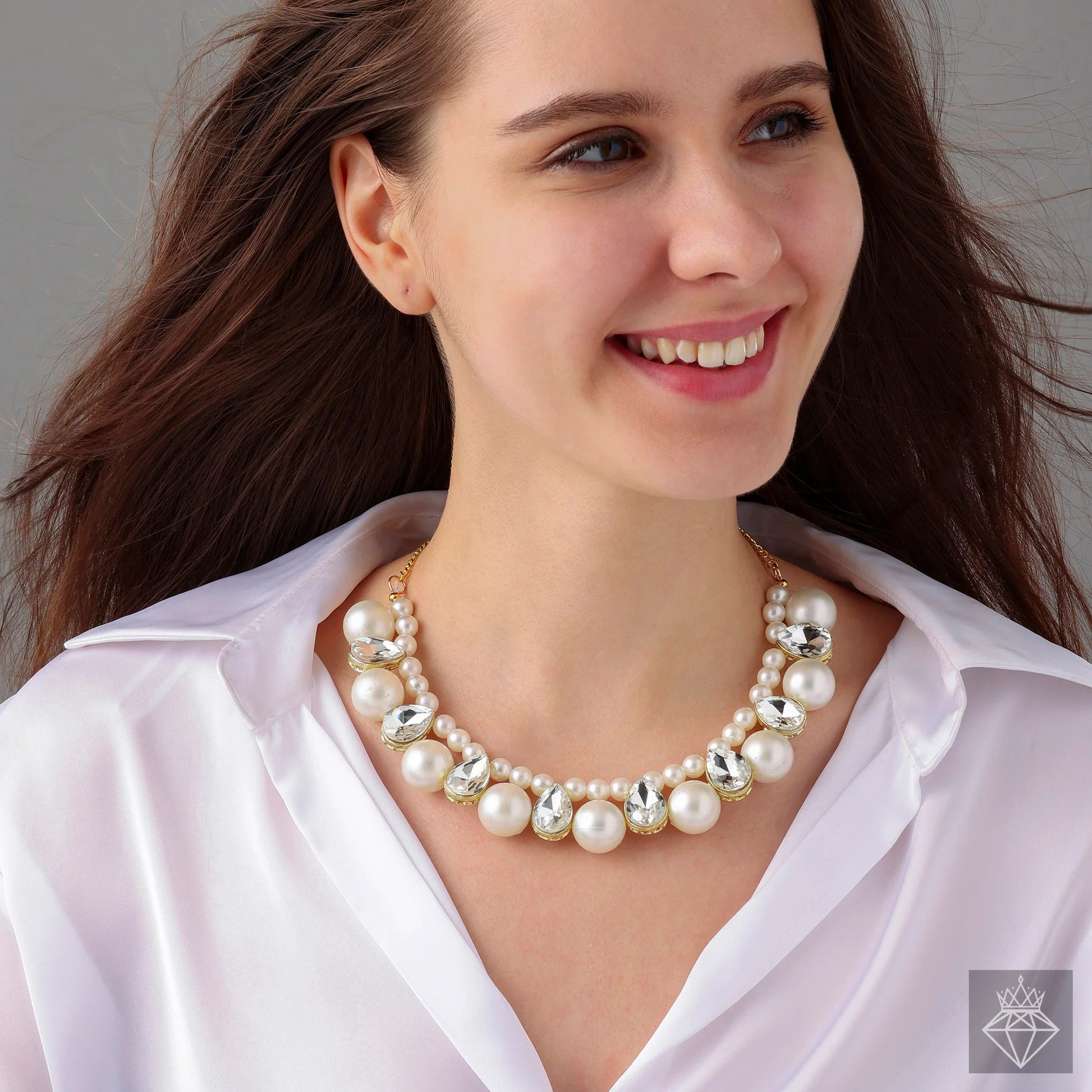 AUROZI Anti-Tarnish Waterdrop Necklace Set With Earrings