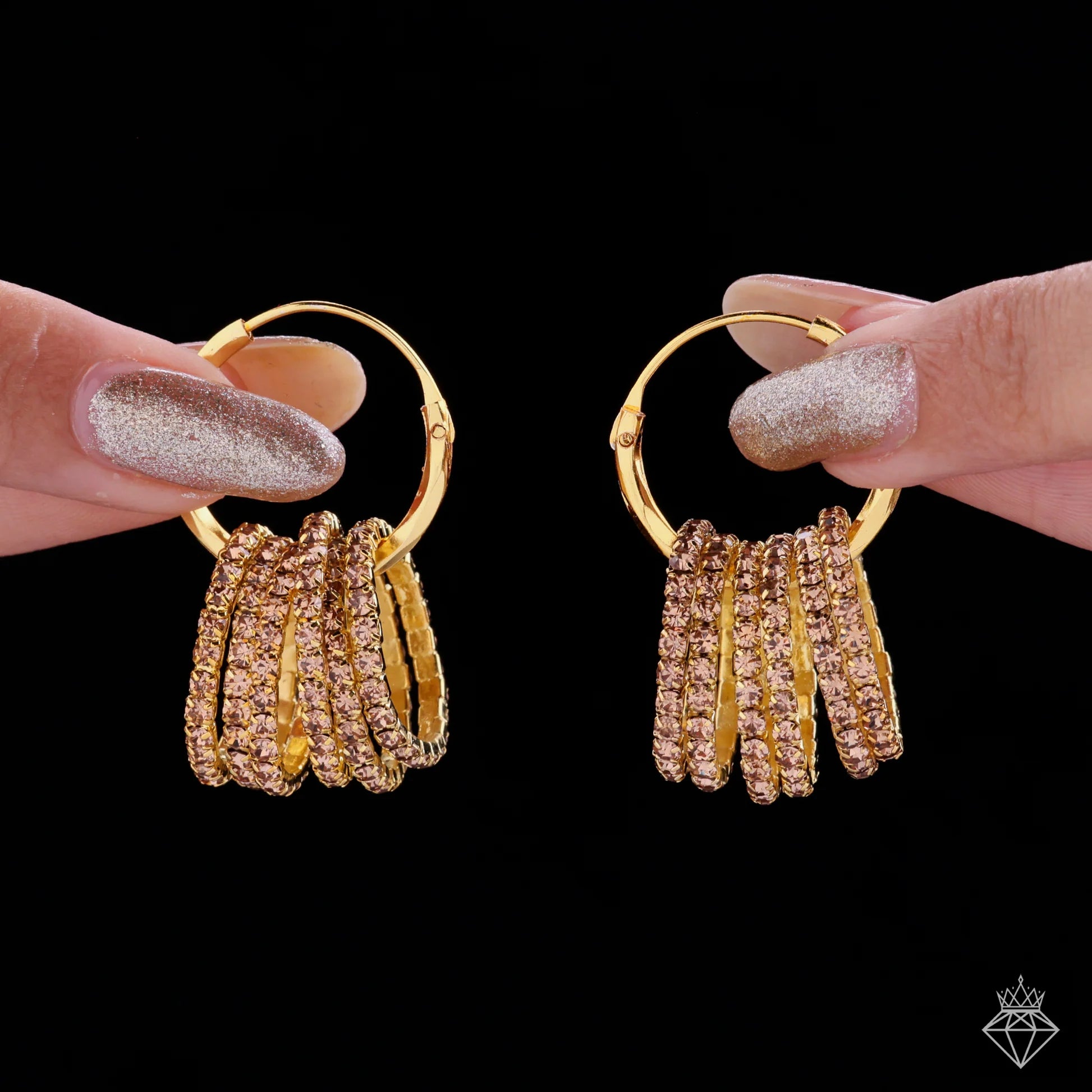 AUROZI Anti-Tarnish Versatile Multilayer Crystal Hoops – Do It Yourself!