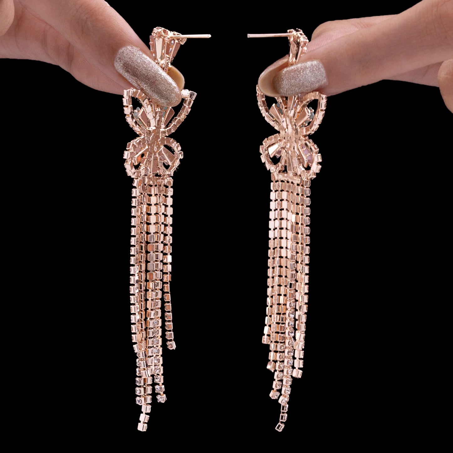 AUROZI Anti-Tarnish Butterfly Crystal Danglers