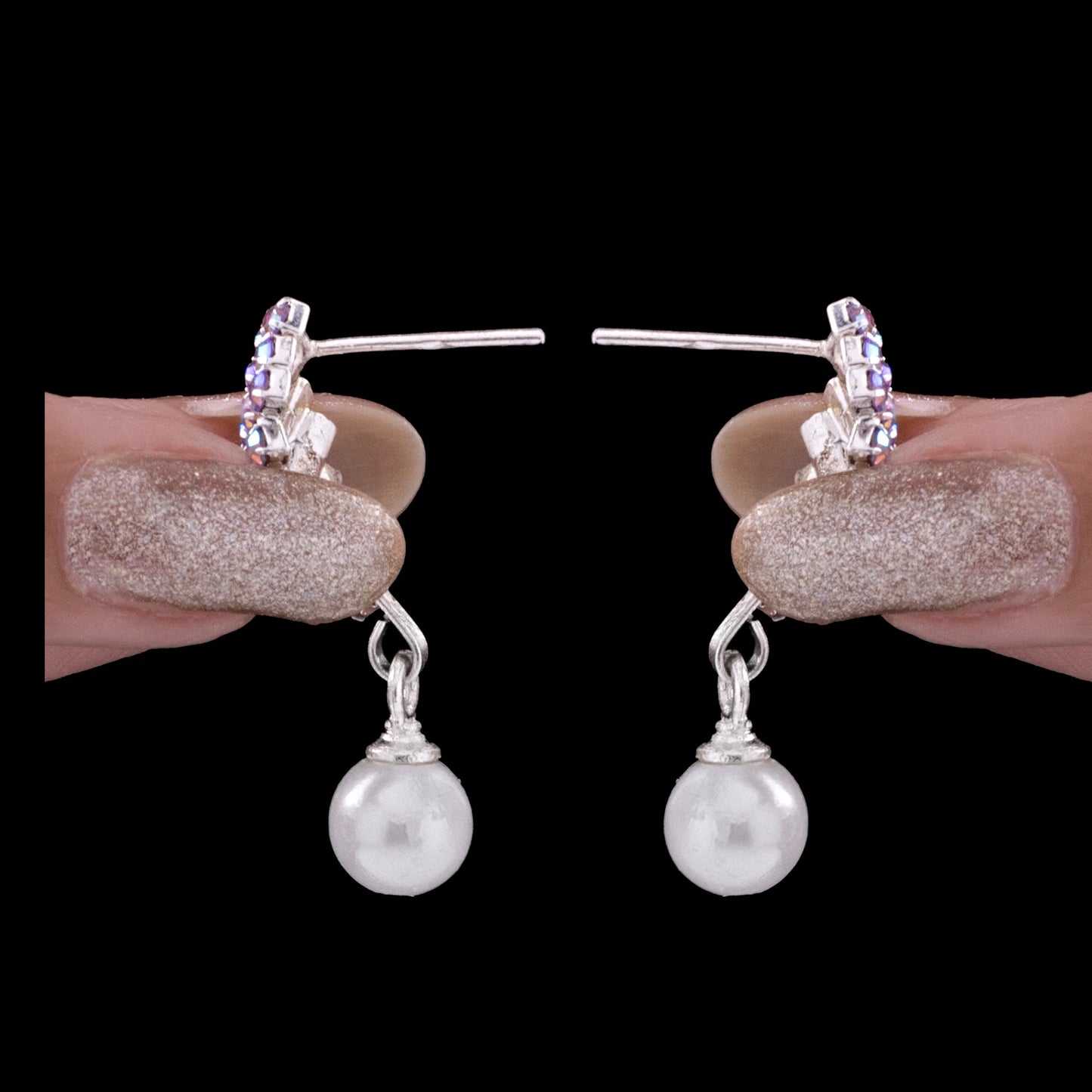 AUROZI Anti-Tarnish Multi Colour Mini Crystal Danglers