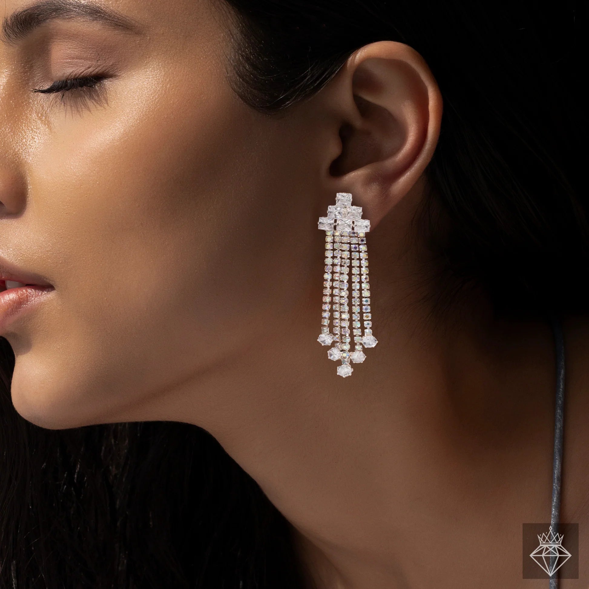 AUROZI Anti-Tarnish Crystal Danglers