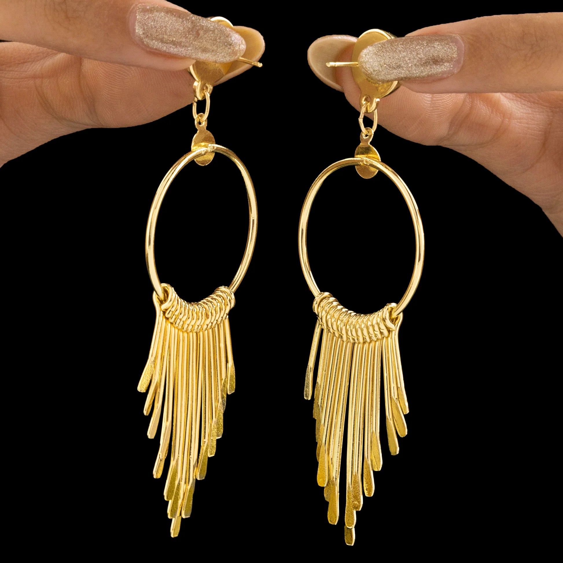 AUROZI Anti-Tarnish Dangling Bars Earrings
