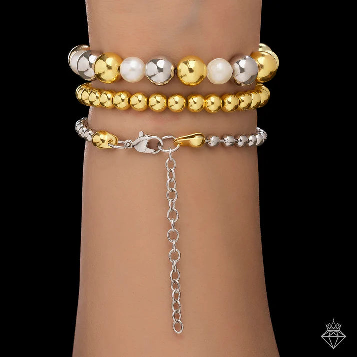 AUROZI Anti-Tarnish Collection Of 3 Bracelets