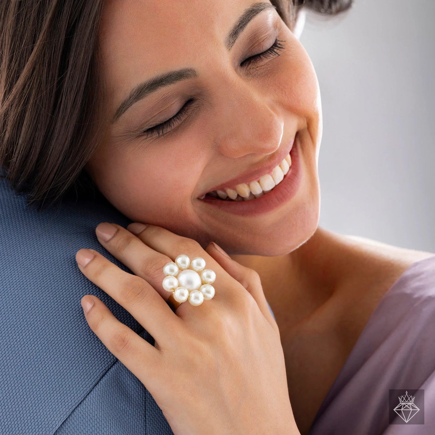 AUROZI Oceanic Pearl Ring (Adjustable Size)