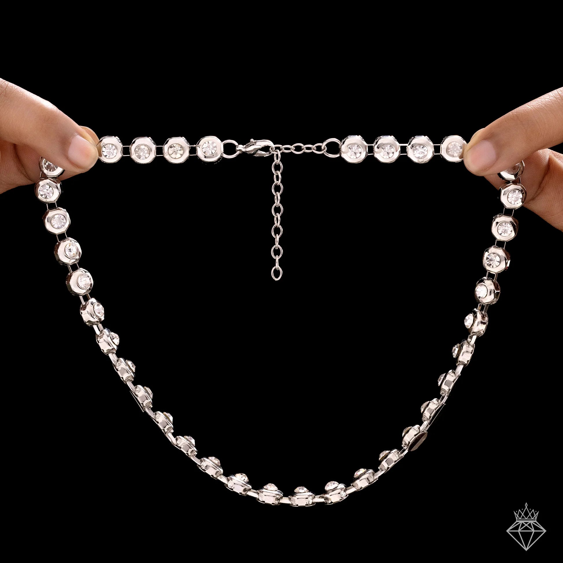 AUROZI Anti-Tarnish AD Necklace Set With Earrings