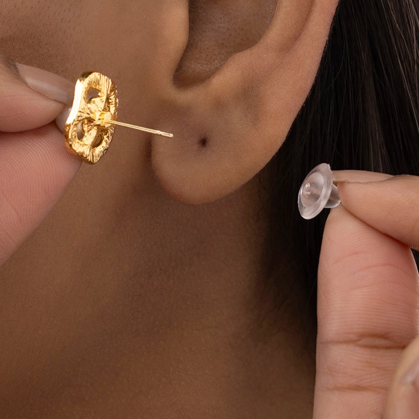 AUROZI Anti-Tarnish Evergreen Pearl Studded Necklace Set With Earrings