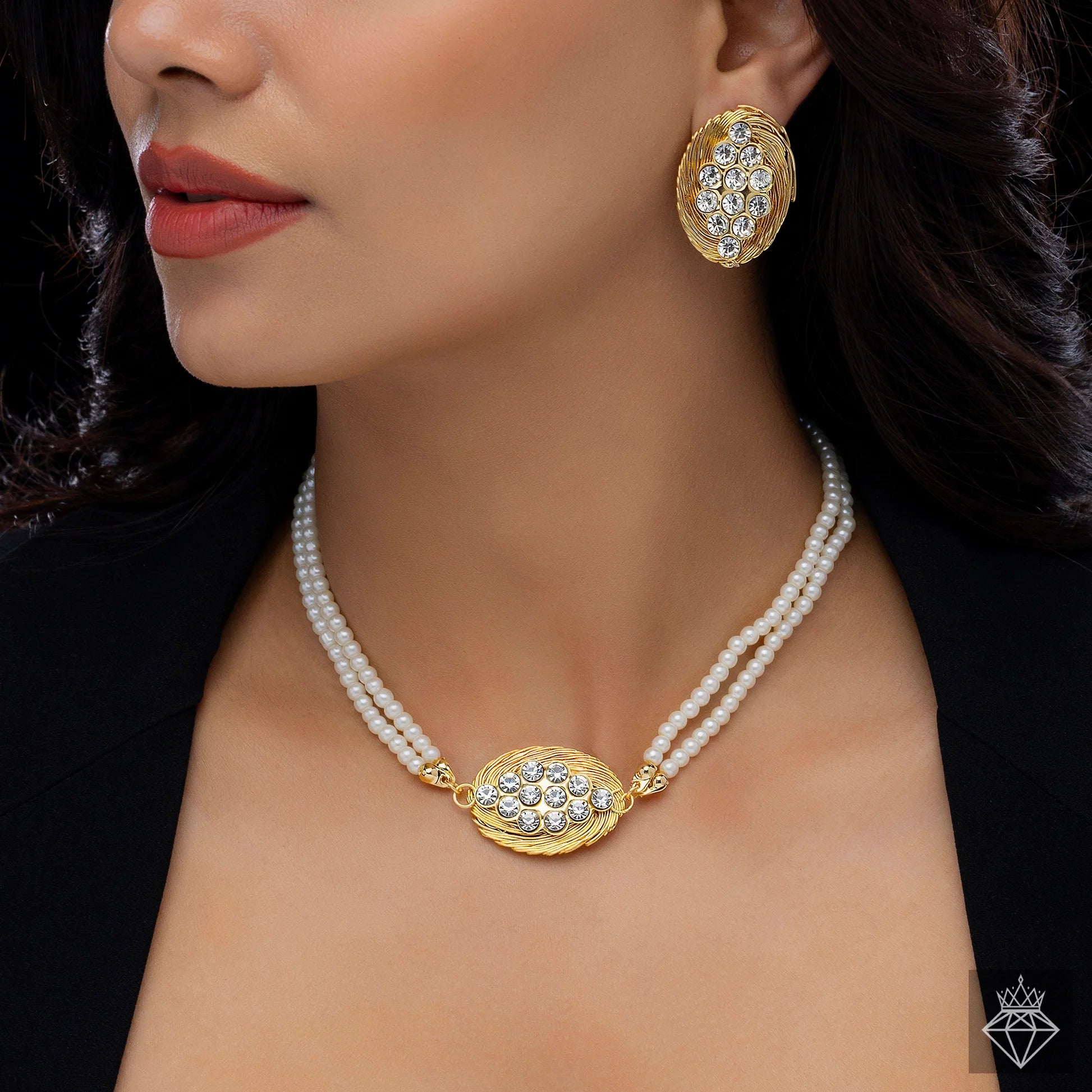 AUROZI Anti-Tarnish Necklace Set With Earrings