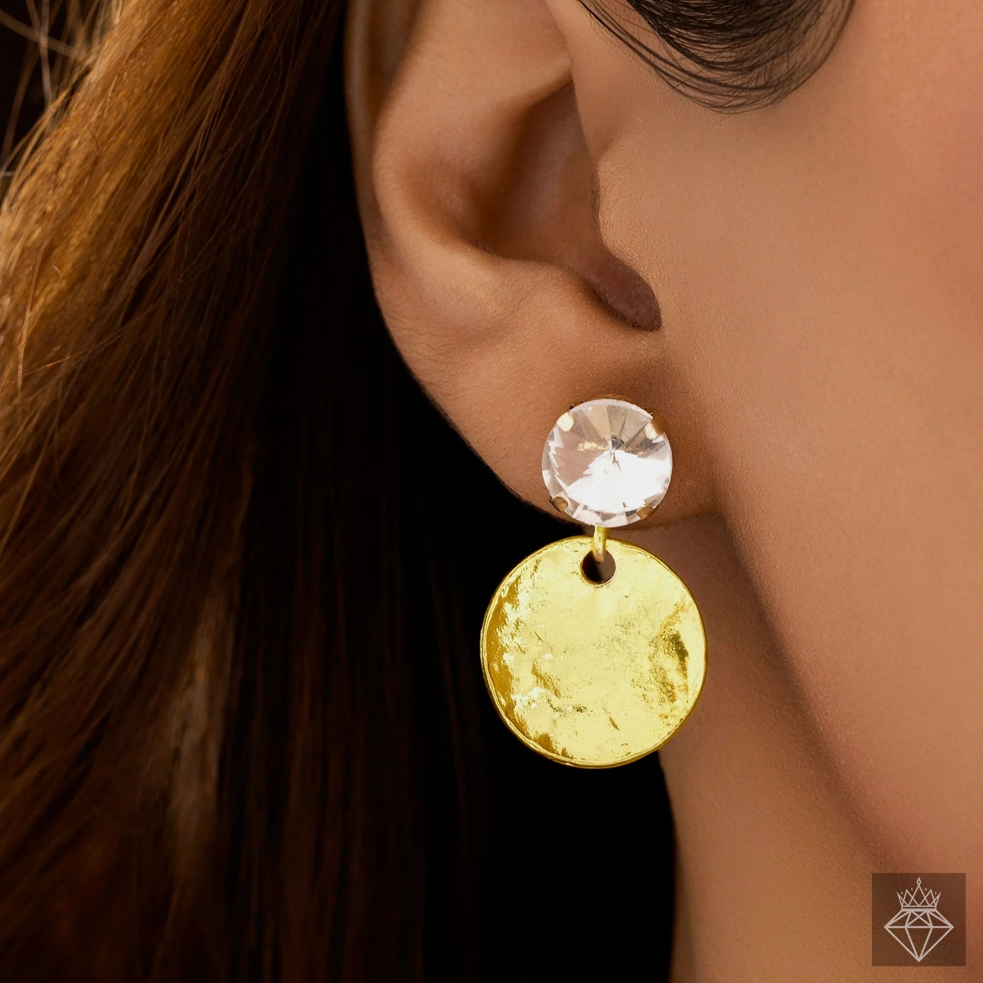 AUROZI Anti-Tarnish Crystal Necklace Set With Earrings