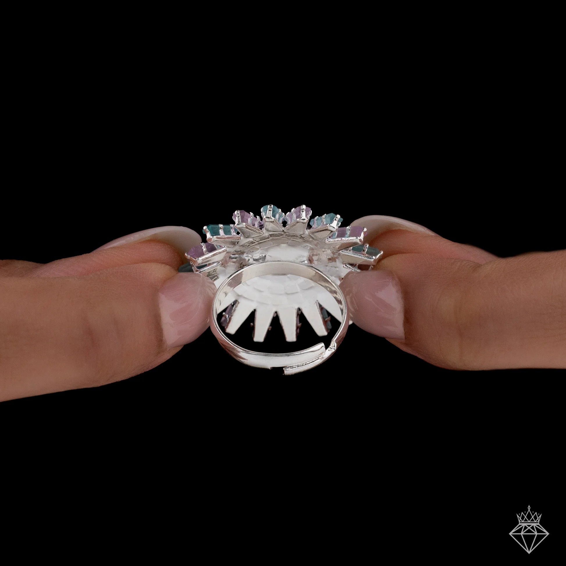 AUROZI Anti-Tarnish Crystal Ring (Adjustable Size)