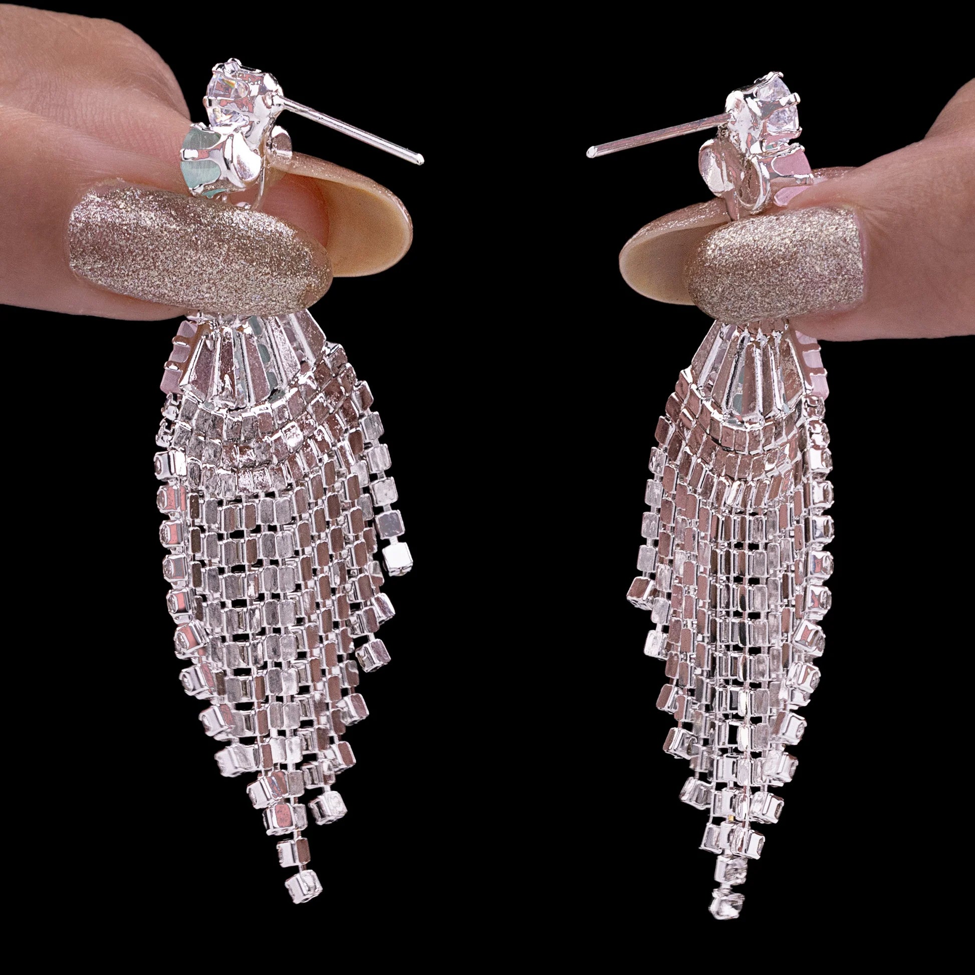 AUROZI Anti-Tarnish Crystal Danglers Earrings