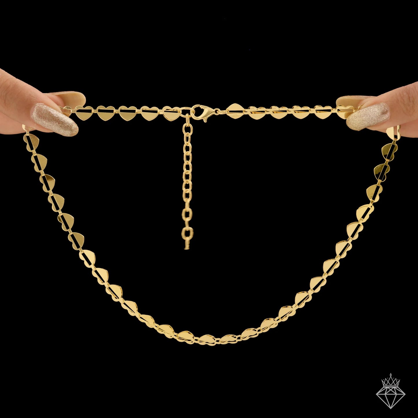 AUROZI Anti-Tarnish Heart Chain Necklace