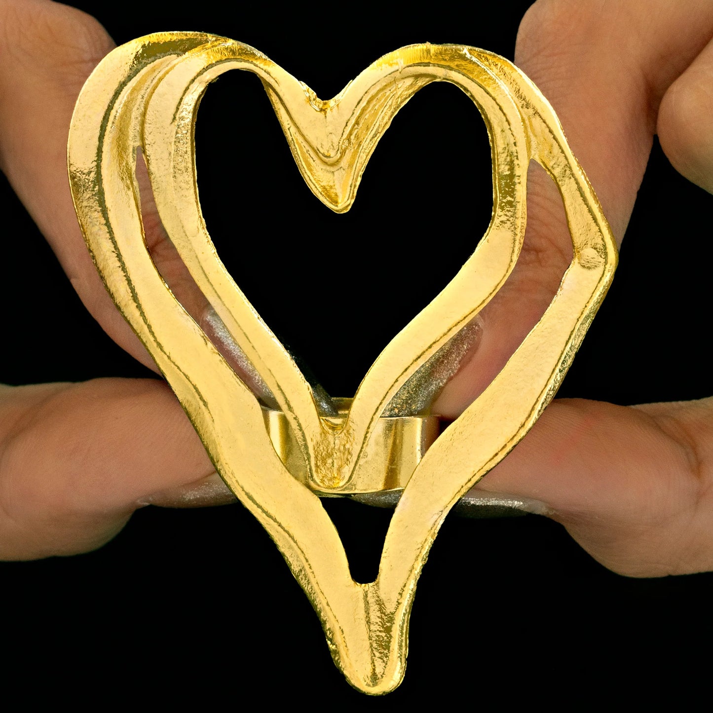 Super Saver Pack Of Anti-Tarnish Premium Quality GOLD Plated Creative Heart Necklace Set With Earrings, Bracelet & Ring