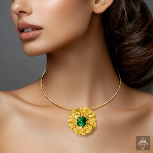AUROZI Anti-Tarnish Daffodil Necklace