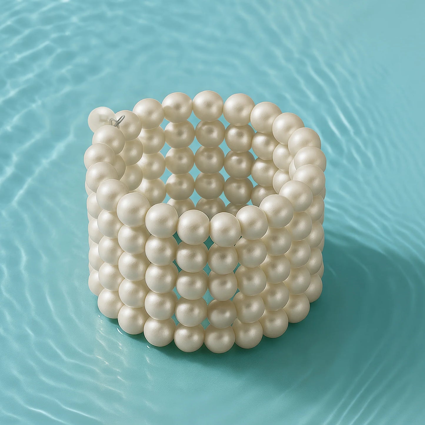 AUROZI Multilayered Spiral Pearl Bracelet