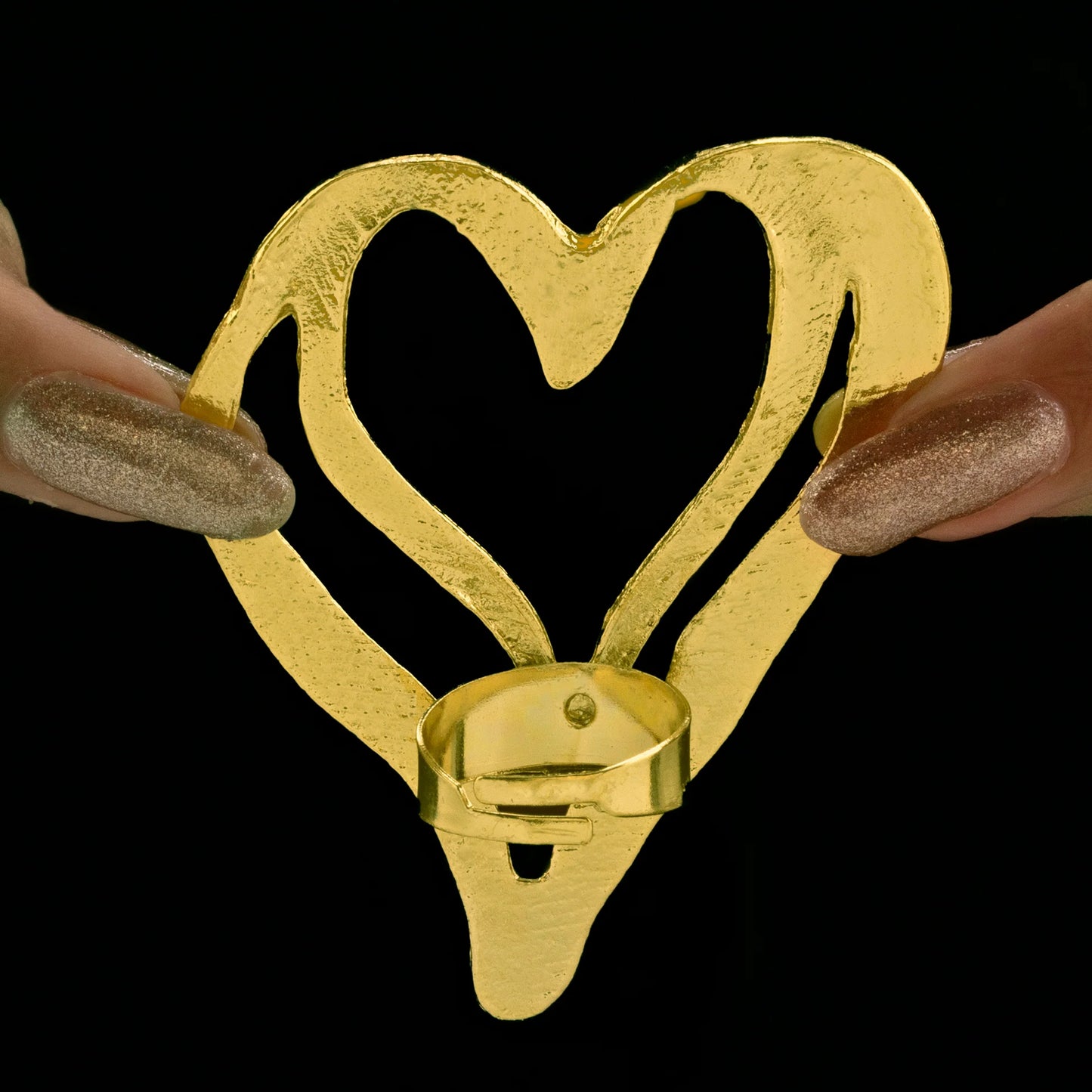 Super Saver Pack Of Anti-Tarnish Premium Quality GOLD Plated Creative Heart Necklace Set With Earrings, Bracelet & Ring