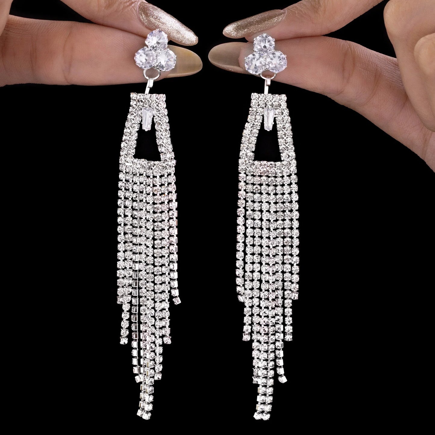 AUROZI Anti-Tarnish Crystal Danglers