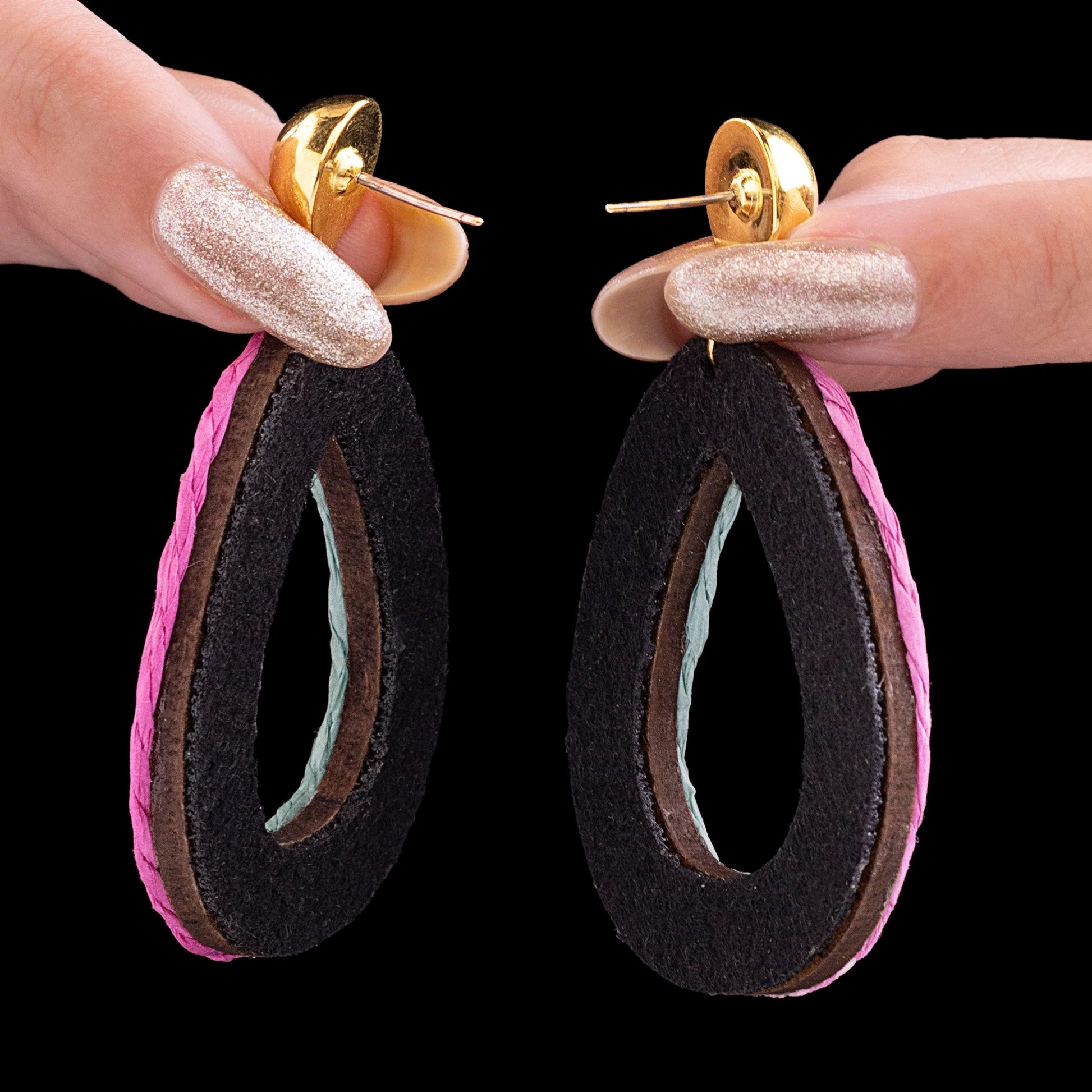 AUROZI Multicolour Raffia Danglers