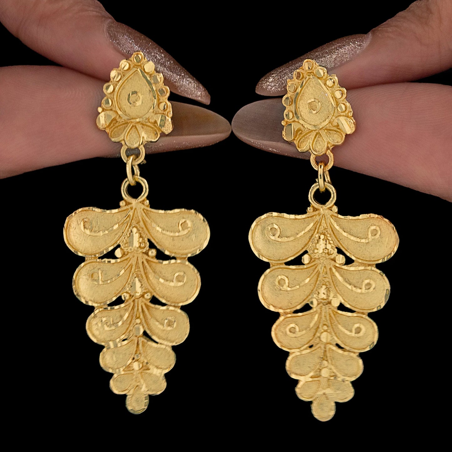 AUROZI Anti-Tarnish Golden Danglers