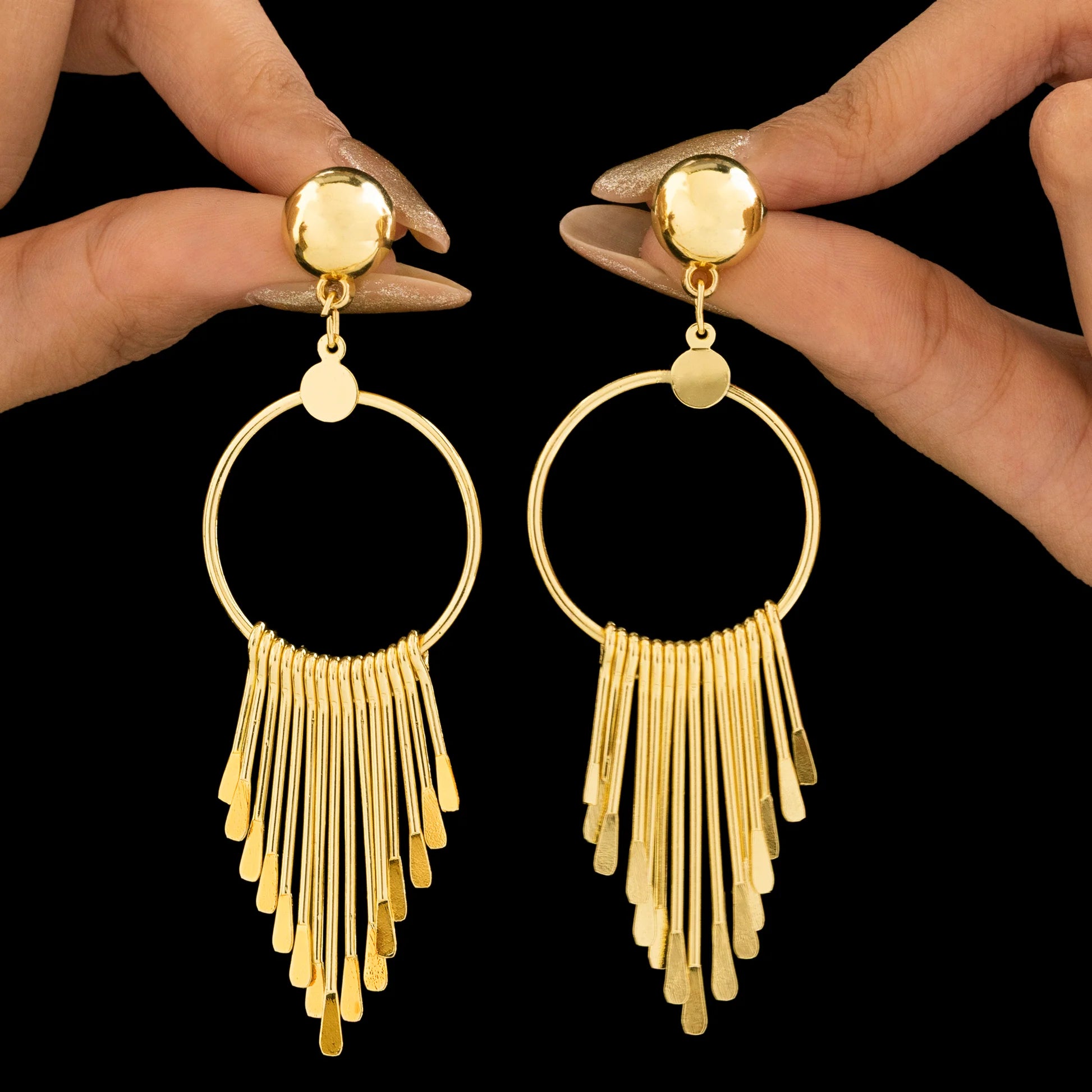AUROZI Anti-Tarnish Dangling Bars Earrings