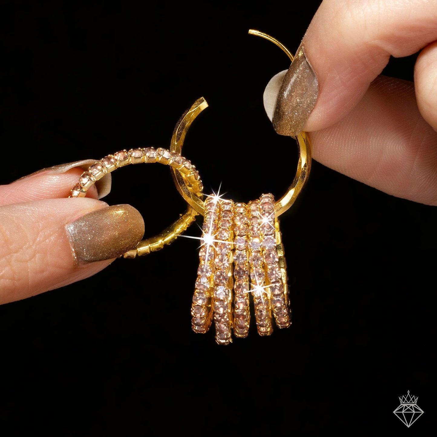 AUROZI Anti-Tarnish Versatile Multilayer Crystal Hoops – Do It Yourself!
