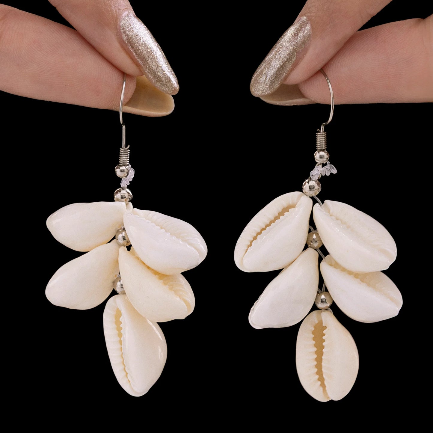 AUROZI Bunch of Cowrie Shell Danglers