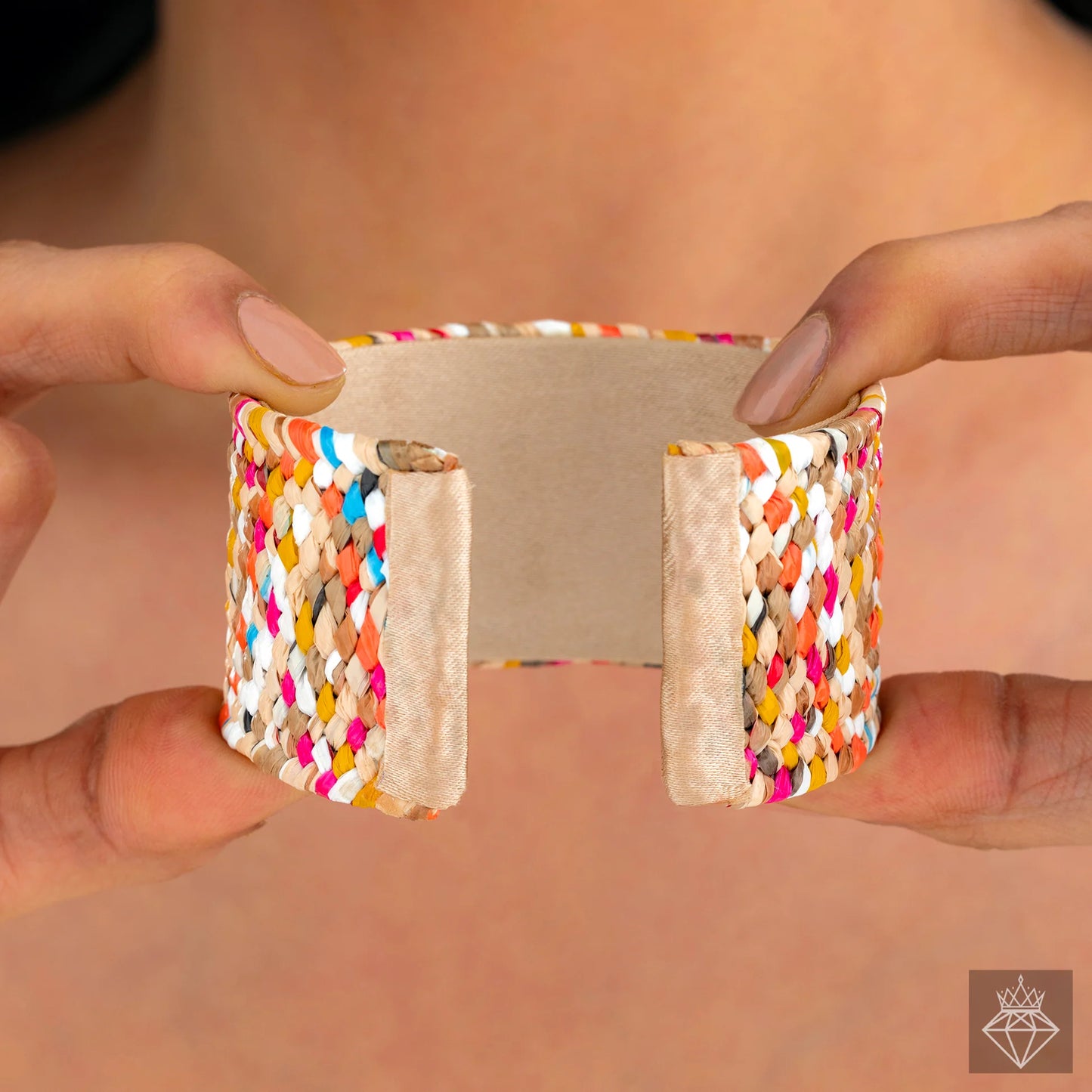 AUROZI Multicolour Raffia Bracelet (Adjustable Size)