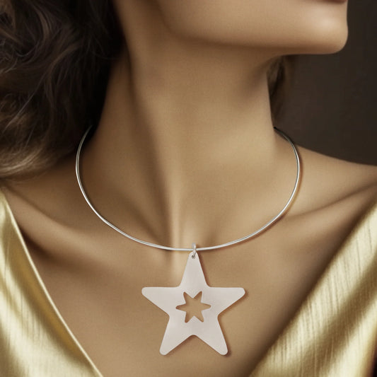 AUROZI Anti-Tarnish Star Necklace Set With Earrings