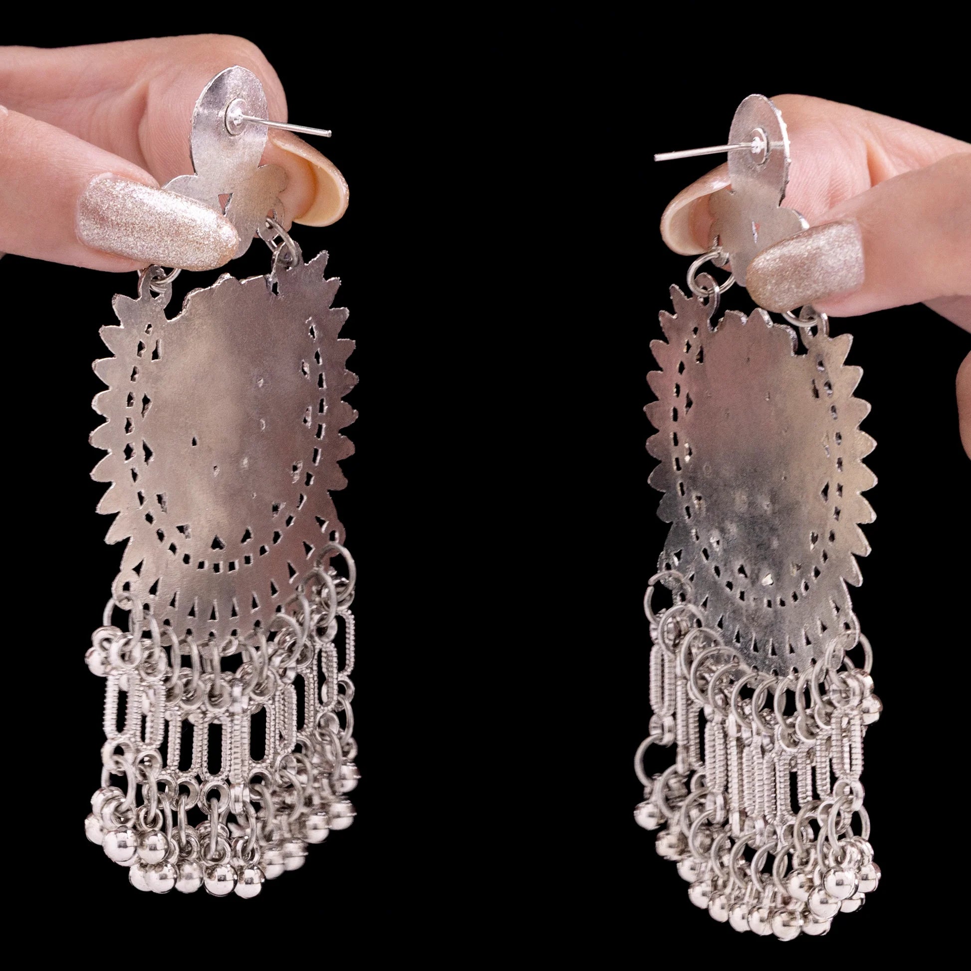 AUROZI Ethnic Enchantment: Multicolour Statement Earrings