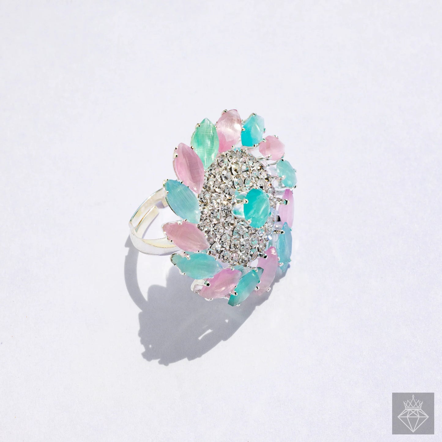 AUROZI Anti-Tarnish Crystal Ring (Adjustable Size)