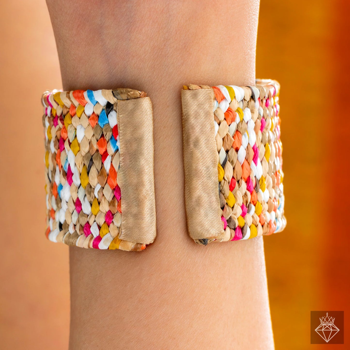 AUROZI Multicolour Raffia Bracelet (Adjustable Size)