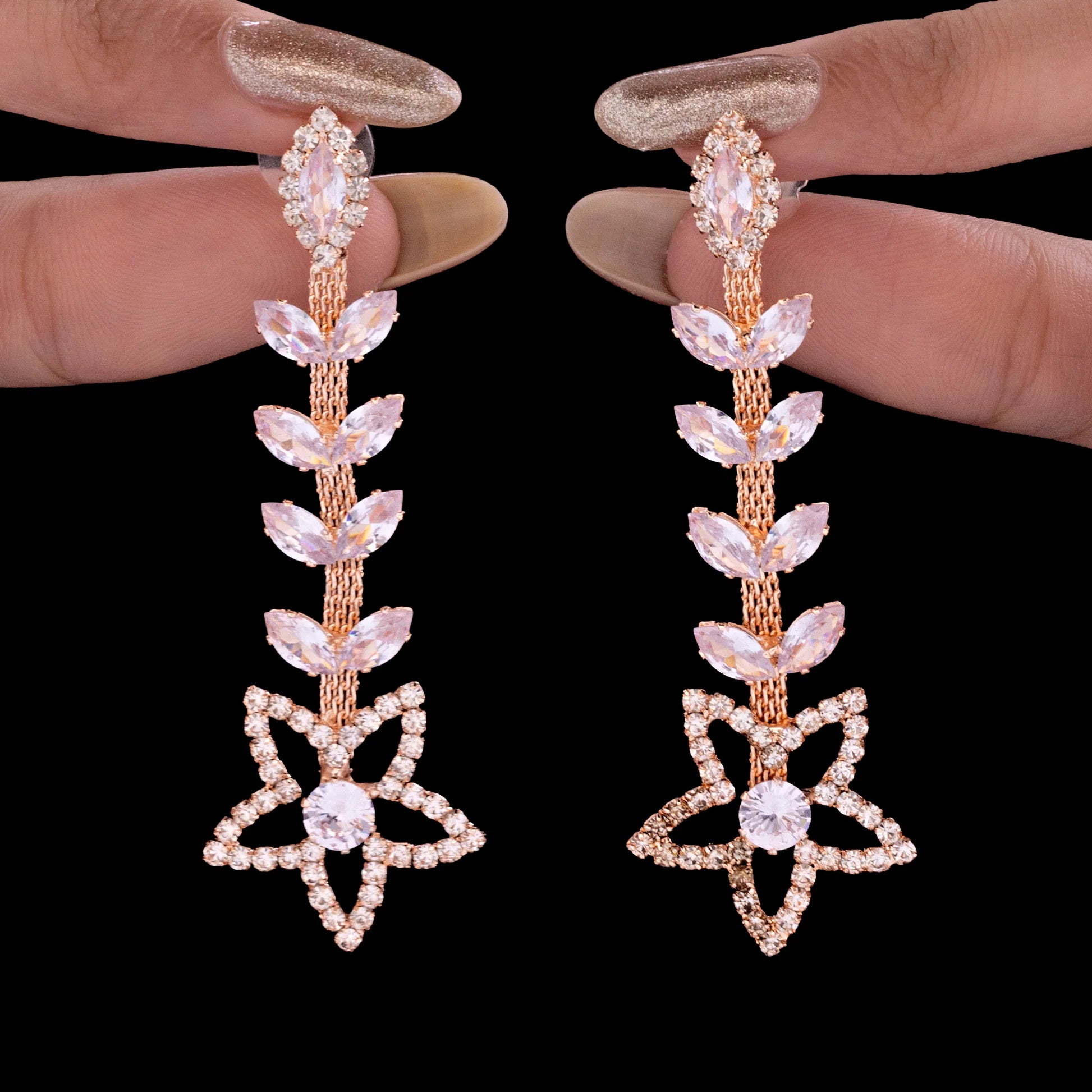 AUROZI Anti-Tarnish Crystal Danglers