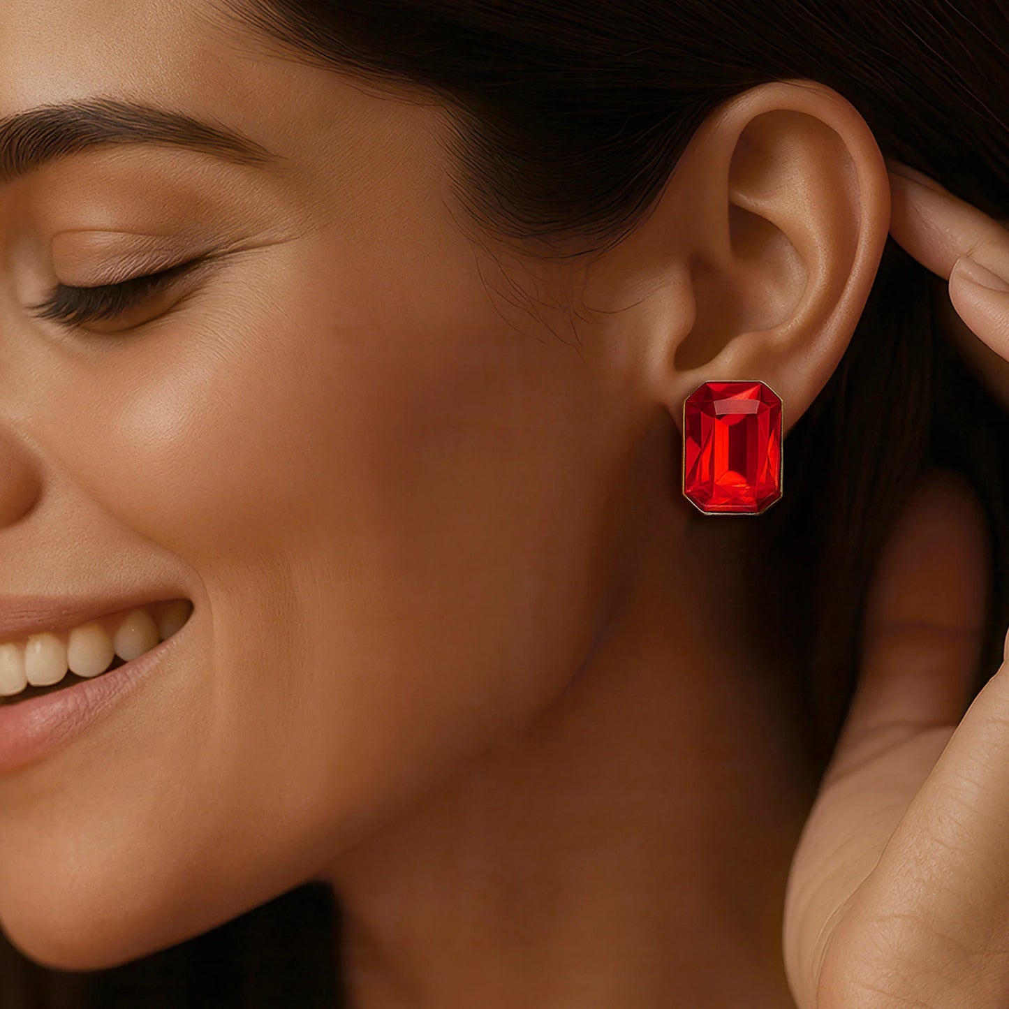 AUROZI Super Saver Pack Of 8 Multicolour Anti-Tarnish Premium Quality Crystal Earrings